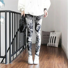 Load image into Gallery viewer, Graffiti Leggings Floral Patterned Print Leggins For Women