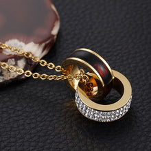 Load image into Gallery viewer, Calssic Necklace Earrings Gold Jewelry Set for Women Clear Crystal