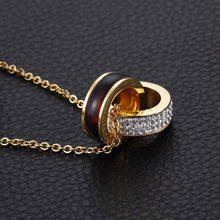 Load image into Gallery viewer, Calssic Necklace Earrings Gold Jewelry Set for Women Clear Crystal