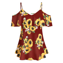 Load image into Gallery viewer, Camisetas Verano Mujer Plus Size Women Sunflower Printed Camis Short - Sophornlilly