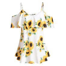 Load image into Gallery viewer, Camisetas Verano Mujer Plus Size Women Sunflower Printed Camis Short - Sophornlilly