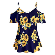 Load image into Gallery viewer, Camisetas Verano Mujer Plus Size Women Sunflower Printed Camis Short - Sophornlilly