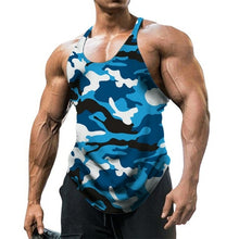 Load image into Gallery viewer, Camouflage Summer Fitness Tank Top Men Bodybuilding New Gyms Clothing