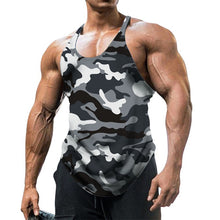 Load image into Gallery viewer, Camouflage Summer Fitness Tank Top Men Bodybuilding New Gyms Clothing