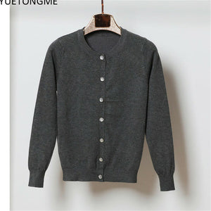 Cardigan Casual Long Sleeve Button