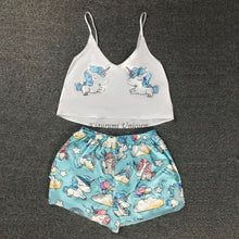 Load image into Gallery viewer, Cartoon Animal Print Mooie Nachtkleding Thuis Pak Zomer V hals Sexy