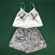Load image into Gallery viewer, Cartoon Animal Print Mooie Nachtkleding Thuis Pak Zomer V hals Sexy
