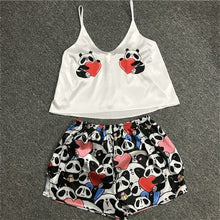 Load image into Gallery viewer, Cartoon Animal Print Mooie Nachtkleding Thuis Pak Zomer V hals Sexy
