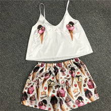 Load image into Gallery viewer, Cartoon Animal Print Mooie Nachtkleding Thuis Pak Zomer V hals Sexy
