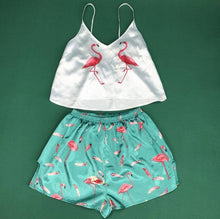 Load image into Gallery viewer, Cartoon Animal Print Mooie Nachtkleding Thuis Pak Zomer V hals Sexy