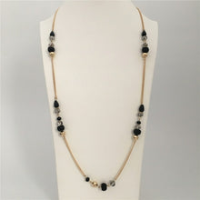 Load image into Gallery viewer, Casual Gold Color Plating Black Brown Acrylic Antique Metallic Linked