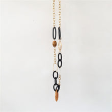 Load image into Gallery viewer, Casual Gold Color Plating Black Brown Acrylic Antique Metallic Linked