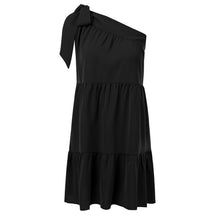 Load image into Gallery viewer, Casual Inclined Shoulder Sleeveless Elastic Waist Mini Dress