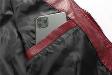 Load image into Gallery viewer, Casual Motor Spliced Leather Jacket Men New Vogue Biker