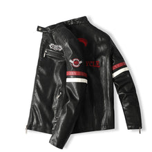 Load image into Gallery viewer, Casual Motor Spliced Leather Jacket Men New Vogue Biker