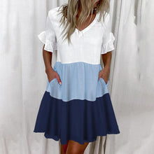 Load image into Gallery viewer, Casual Ruffles Loose V Neck Dress Short Sleeve Floral