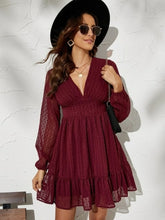 Load image into Gallery viewer, Casual White Sexy Chiffon Mesh Long Sleeve Dress Women  Ruffle Beach