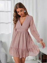 Load image into Gallery viewer, Casual White Sexy Chiffon Mesh Long Sleeve Dress Women  Ruffle Beach