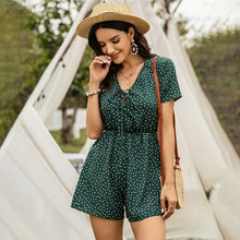 Load image into Gallery viewer, Casual short sleeve Playsuit Women Summer Fashion Rompers - Sophornlilly