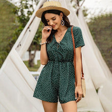 Load image into Gallery viewer, Casual short sleeve Playsuit Women Summer Fashion Rompers - Sophornlilly