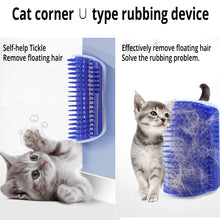 Load image into Gallery viewer, Cats Brush Corner Scratcher Rubbing Cat Massage Self Groomer With