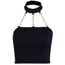 Load image into Gallery viewer, Chain Halter Crop Tops Camis Bodycon Sexy Women Summer Backless Tanks