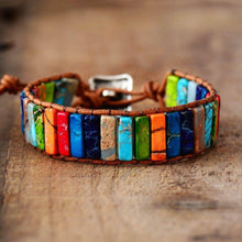 Load image into Gallery viewer, Chakra Bracelet Jewelry Handmade Multi Color Natural Stone Tube Beads - Sophornlilly