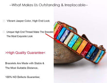 Load image into Gallery viewer, Chakra Bracelet Jewelry Handmade Multi Color Natural Stone Tube Beads - Sophornlilly