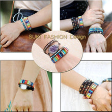 Load image into Gallery viewer, Chakra Bracelet Jewelry Handmade Multi Color Natural Stone Tube Beads - Sophornlilly