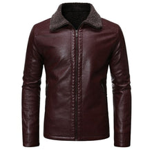 Load image into Gallery viewer, Casual Suede Man Leather Jacket Solid Color