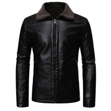 Load image into Gallery viewer, Casual Suede Man Leather Jacket Solid Color