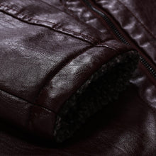 Load image into Gallery viewer, Casual Suede Man Leather Jacket Solid Color