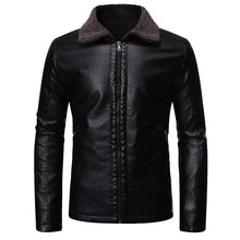 Load image into Gallery viewer, Casual Suede Man Leather Jacket Solid Color