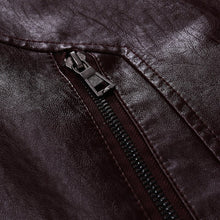 Load image into Gallery viewer, Casual Suede Man Leather Jacket Solid Color