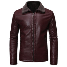 Load image into Gallery viewer, Casual Suede Man Leather Jacket Solid Color