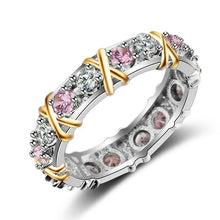 Load image into Gallery viewer, Charm 10K Gold 4mm Lab Diamond Ring 925 sterling silver Jewelry