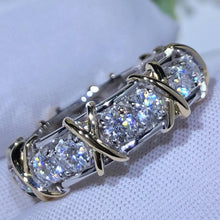 Load image into Gallery viewer, Charm 10K Gold 4mm Lab Diamond Ring 925 sterling silver Jewelry