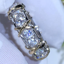 Load image into Gallery viewer, Charm 10K Gold 4mm Lab Diamond Ring 925 sterling silver Jewelry