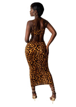 Load image into Gallery viewer, Charming Women Dress Summer Spaghetti Strap Leopard Print