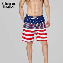 Load image into Gallery viewer, Charmleaks Men Swimshorts American Flag Beach Shorts Swimwear Briefs - Sophornlilly