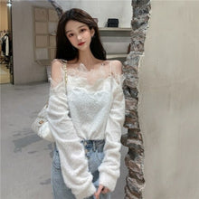 Load image into Gallery viewer, Chic Lace Shirts Ladies Casual Slash Neck Blouse and Tops Women Long
