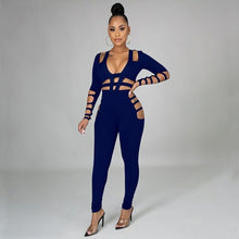 Load image into Gallery viewer, Sexy Jumpsuit Women Long Sleeve Bodysuit Hollow Out Bandage - Sophornlilly