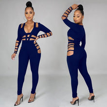 Load image into Gallery viewer, Sexy Jumpsuit Women Long Sleeve Bodysuit Hollow Out Bandage - Sophornlilly