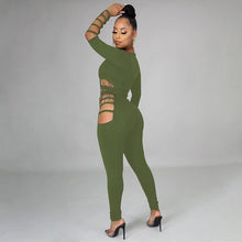 Load image into Gallery viewer, Sexy Jumpsuit Women Long Sleeve Bodysuit Hollow Out Bandage - Sophornlilly