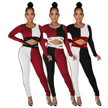 Load image into Gallery viewer, Chiclover Tracksuit Jumpsuit Womens Fashion Long Sleeve Bodysuit - Sophornlilly