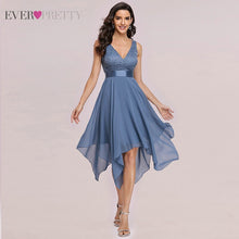 Load image into Gallery viewer, Chiffon Evening Dresses Short Ever Pretty Elegant A Line V Neck