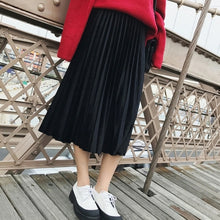 Load image into Gallery viewer, Chiffon Long Skirt Elegant Solid Color Skirt Summer Autumn Women's