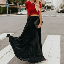 Load image into Gallery viewer, Chiffon Long Skirt Elegant Solid Color Skirt Summer Autumn Women's