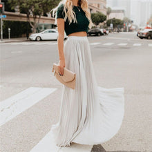 Load image into Gallery viewer, Chiffon Long Skirt Elegant Solid Color Skirt Summer Autumn Women's