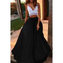 Load image into Gallery viewer, Chiffon Long Skirt Elegant Solid Color Skirt Summer Autumn Women's